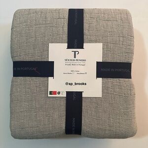 🎁Texteis Penedo Blanket - Reversible King Size Cotton MIP - Gray & Oatmeal